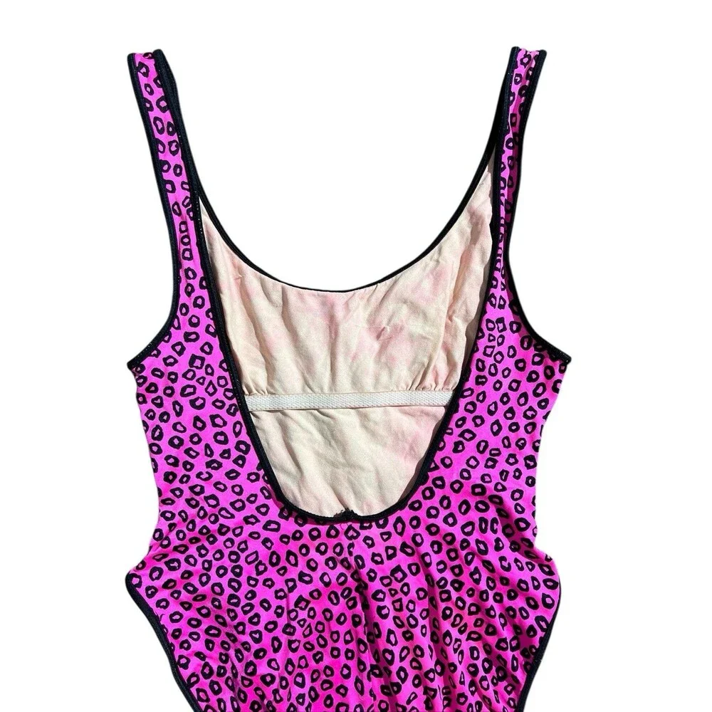 Cole of California Pink Cheetah Print Bathingsuit HTF Sz 12